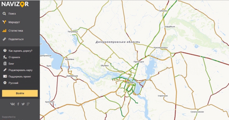 Состояние дорог в Павлограде и Терновке и ответственных за их ремонт можно узнать онлайн