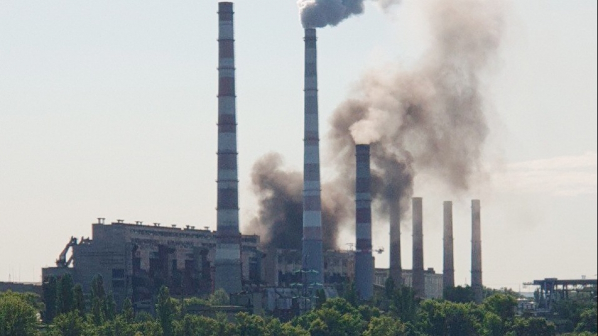 На Приднепровской ТЭС произошел выброс