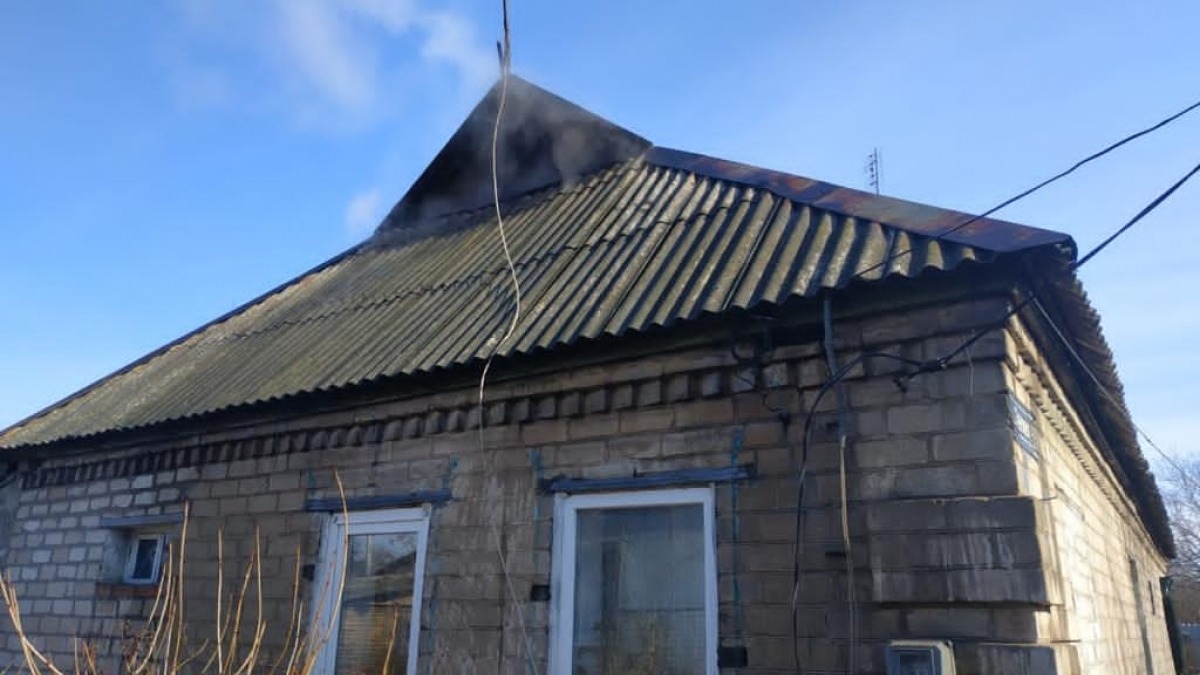 В селе Богдановка в частном доме сгорела крыша