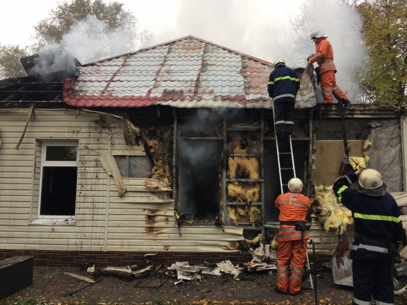 Пожар в Юрьевском сельсовете. В сейфе нашли сепаратистскую атрибутику(Видео)