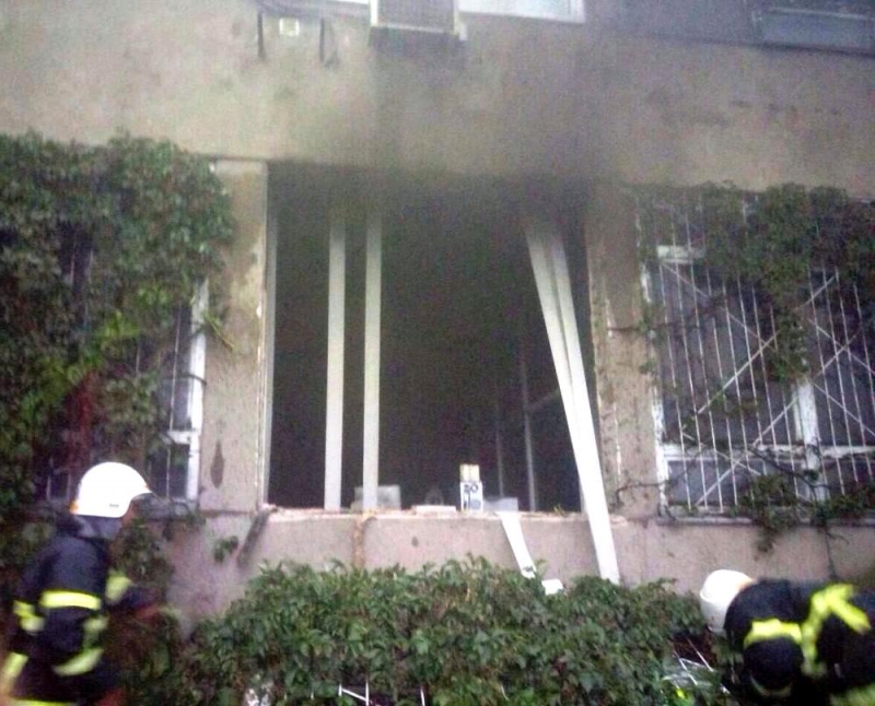 В Терновке тушили пожар в помещении Укртелекома