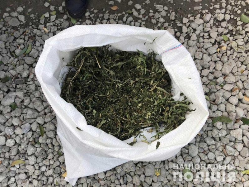 На Днепропетровщине копы изъяли у мужчины полмешка марихуаны