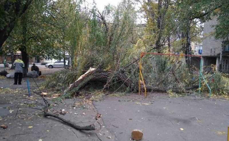В Першотравенске штормовая погода наделала беды: пострадали люди
