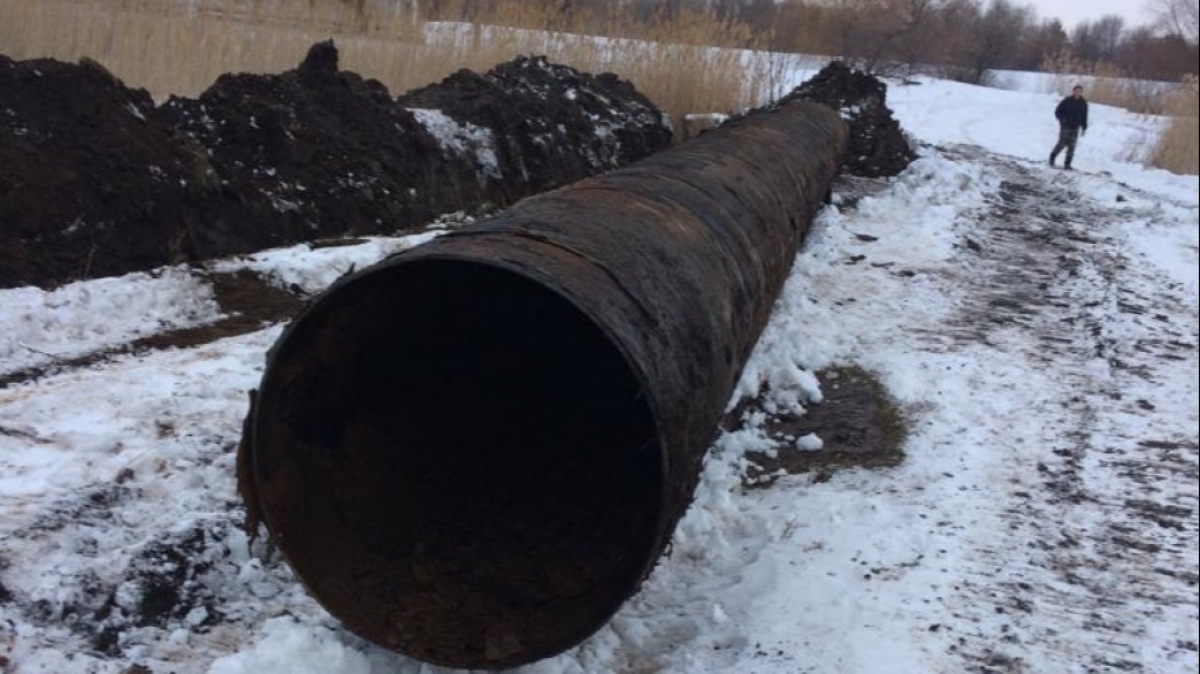 Неизвестные хотели украсть 300 метров трубы в Юрьевском районе